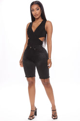 On The Rise Denim Bermudas - Black Ins Street